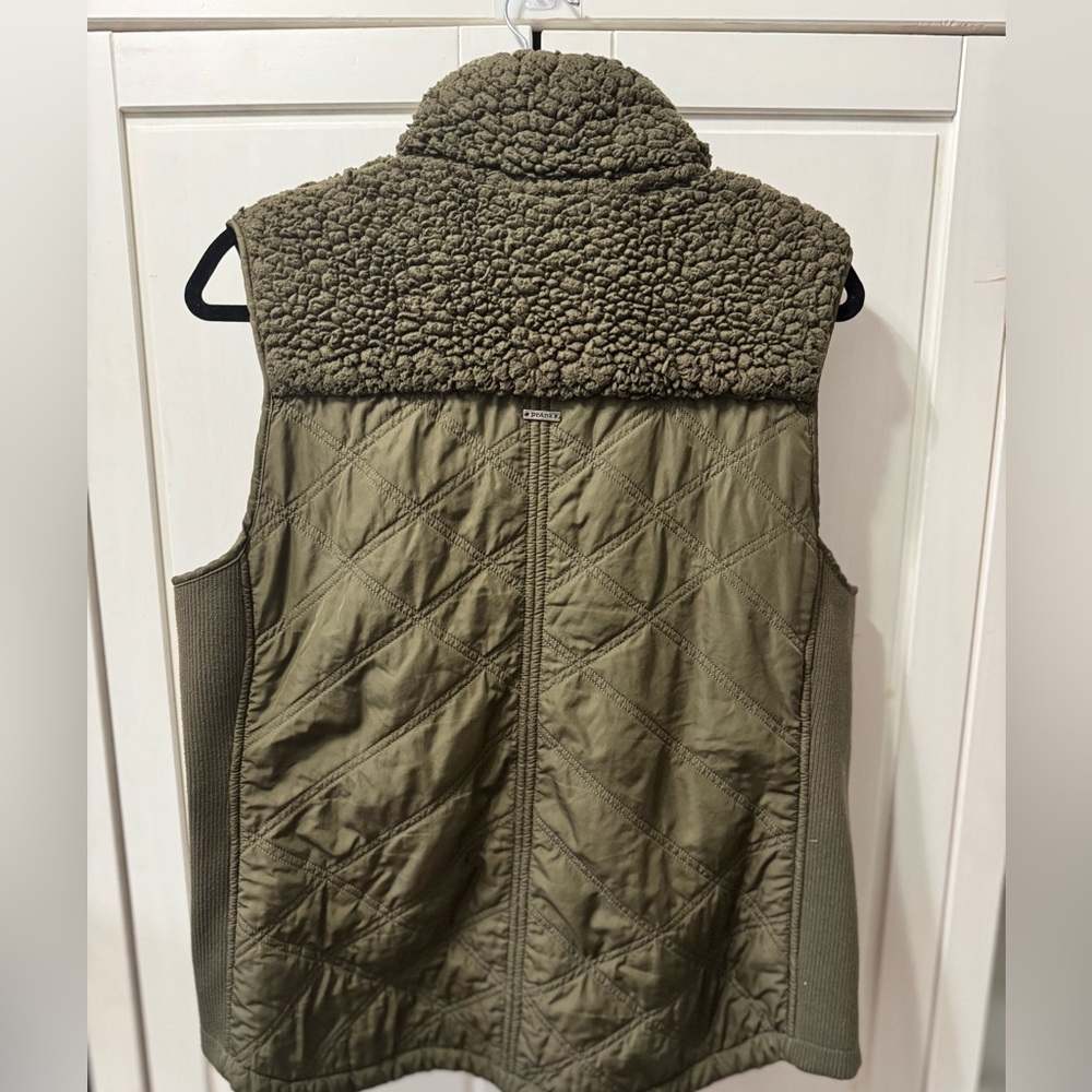 prAna Women's Esla Quilted Fleece Lined Vest in slate green XL - Picture 6 of 6